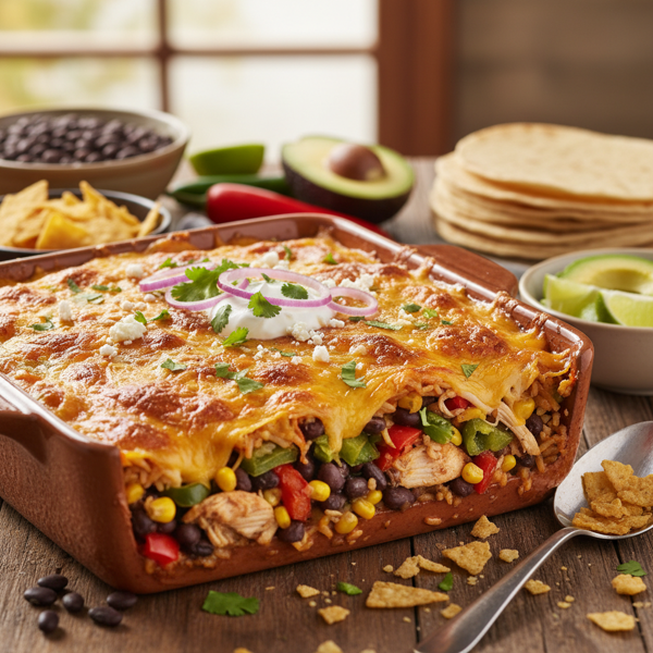 Savory Black Bean Fiesta Casserole recipe