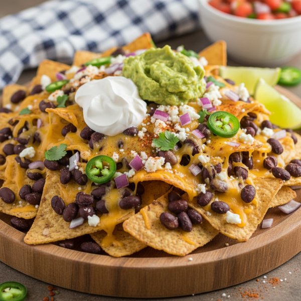 Savory Black Bean Nachos Delight recipe