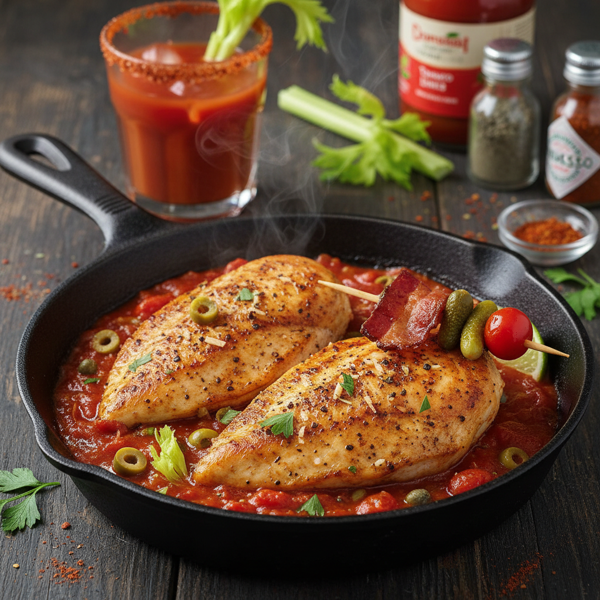 Savory Bloody Mary Chicken Delight recipe