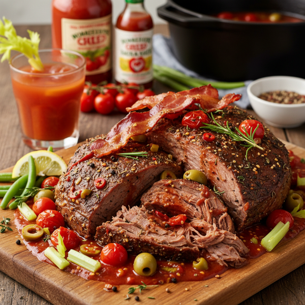 Savory Bloody Mary Infused Pot Roast recipe