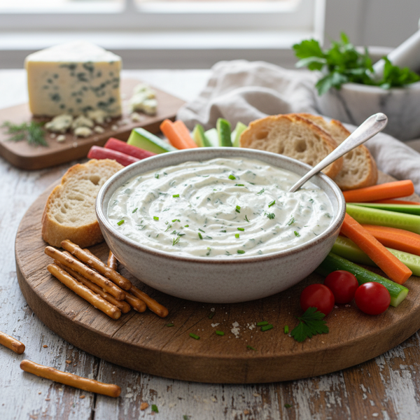 Savory Blue Cheese & Herb Dip recipe