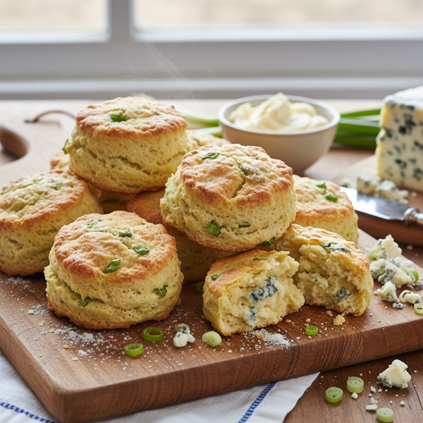 Savory Blue Cheese & Scallion Biscuits recipe