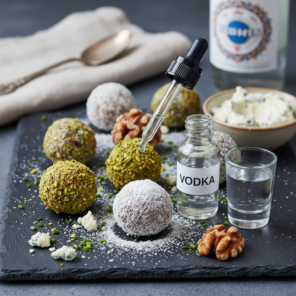 Savory Blue Cheese & Vodka Truffles recipe