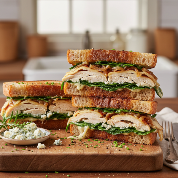 Savory Blue Cheese and Chicken Delight Sandwiches recipe