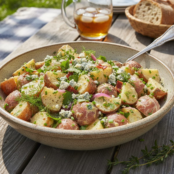 Savory Blue Cheese and Herb Potato Salad recipe