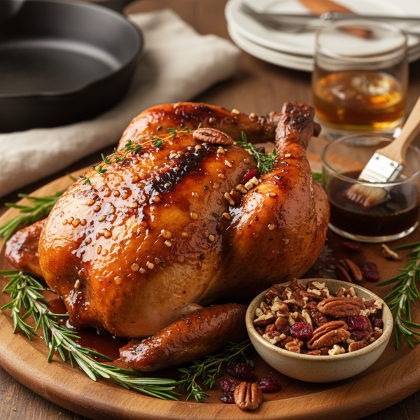 Savory Bourbon-Glazed Chicken recipe