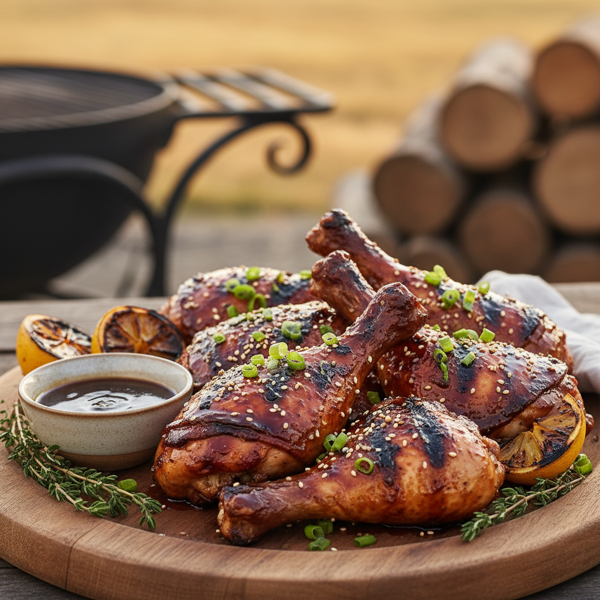 Savory Bourbon-Glazed Grilled Chicken recipe