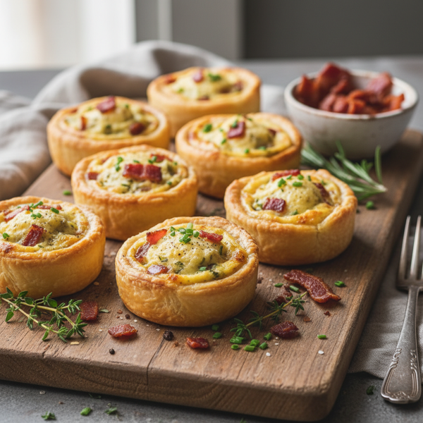 Savory Boursin Bacon Tartlets recipe