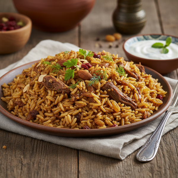 Savory Braised Pilaf Rice recipe