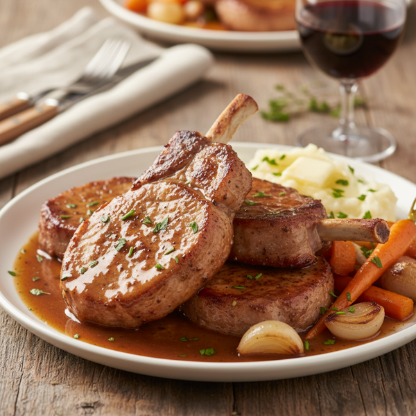 Savory Braised Pork Chops recipe