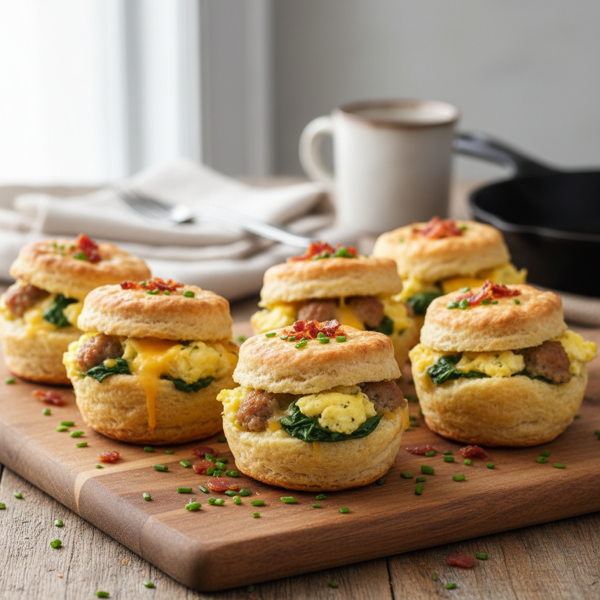 Savory Breakfast Biscuit Cups recipe