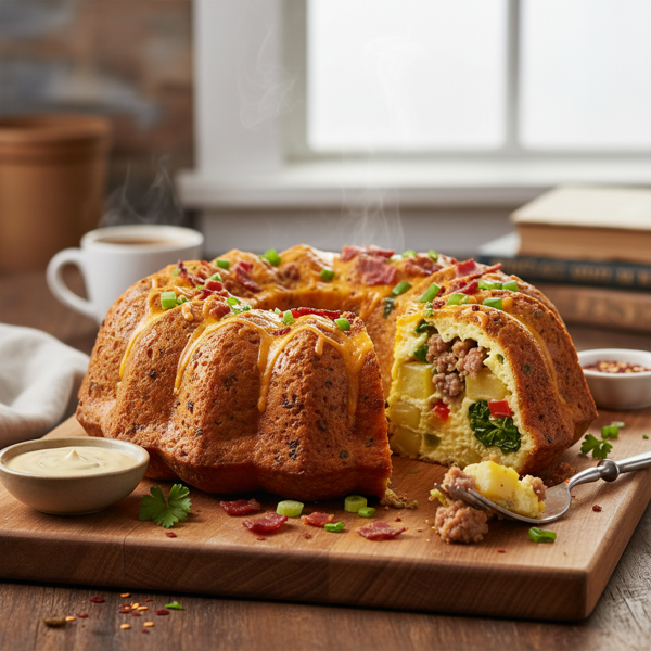 Savory Breakfast Bundt Casserole recipe