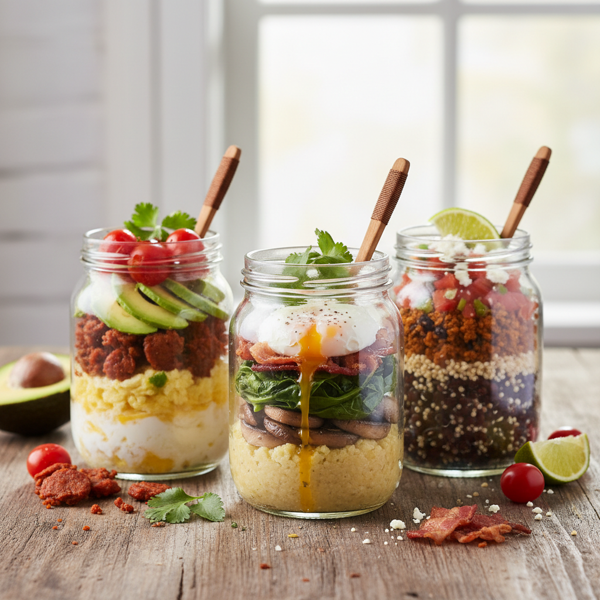 Savory Breakfast Jars recipe