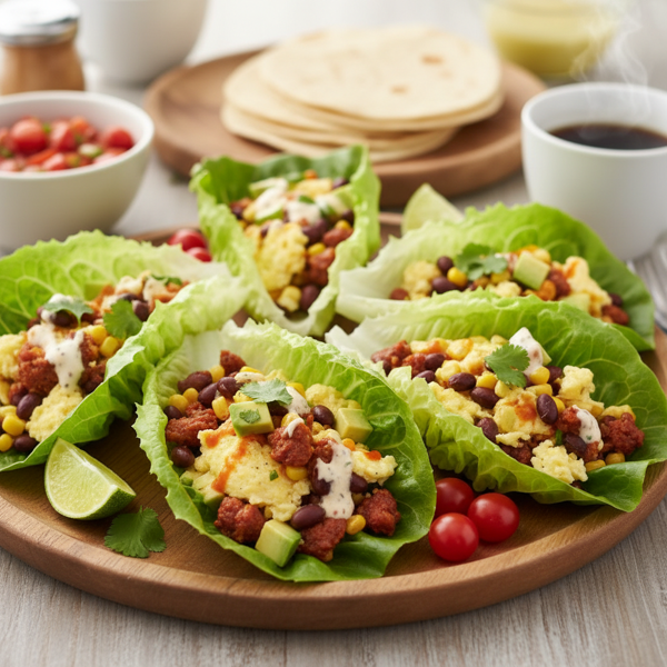 Savory Breakfast Lettuce Wraps recipe