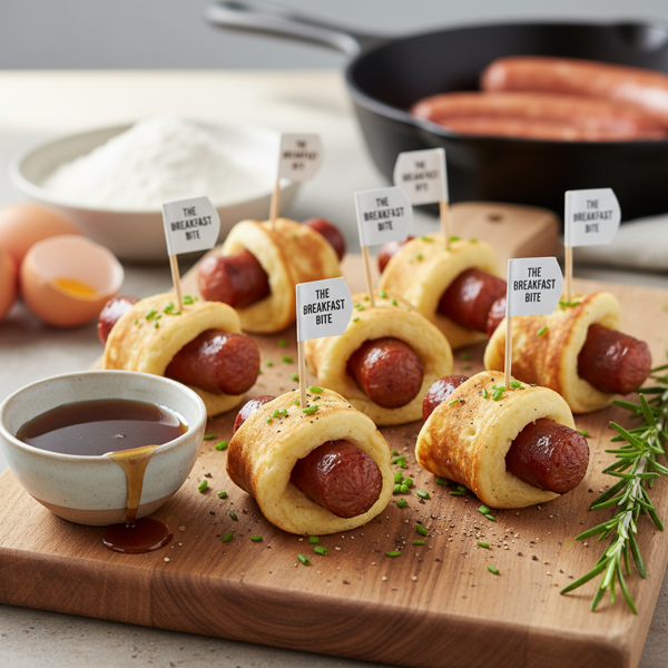 Savory Breakfast Sausage Pancake Bites recipe
