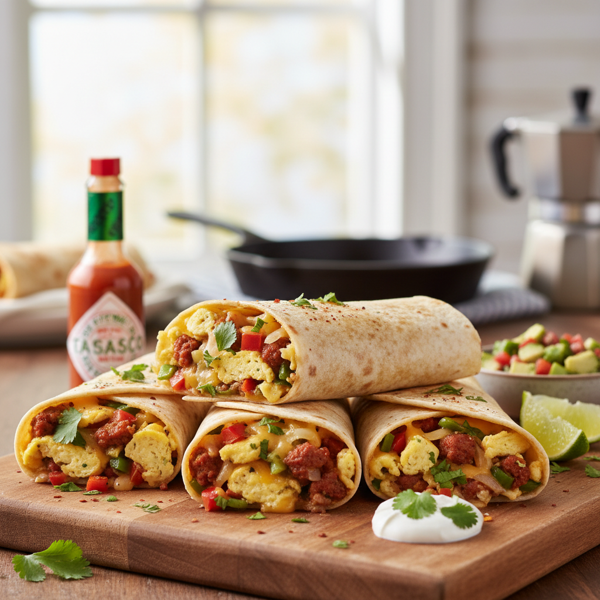 Savory Breakfast Tortilla Wraps recipe