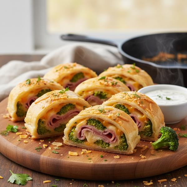 Savory Broccoli-Ham Delight Roll-Ups recipe