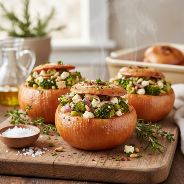 Savory Broccoli-Stuffed Sweet Onions recipe