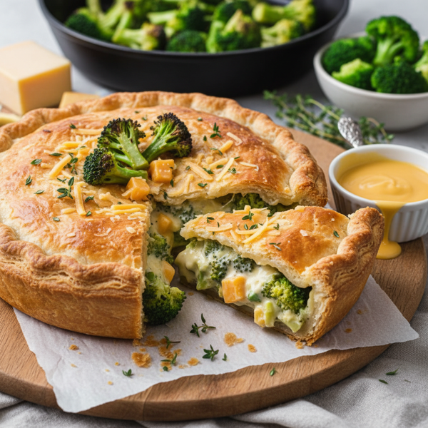 Savory Broccoli Cheddar Dream Pie recipe