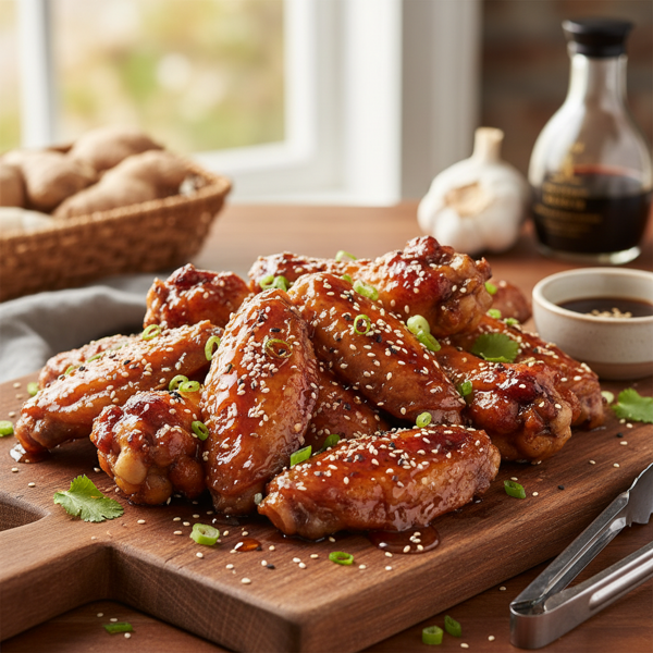 Savory Broiled Honey Teriyaki Chicken Wings recipe