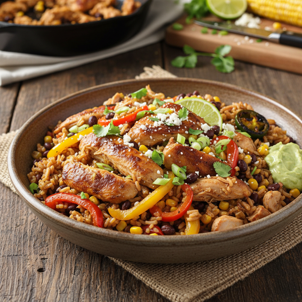 Savory Brown Rice Chicken Fiesta recipe