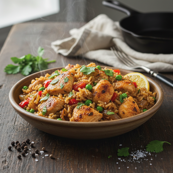 Savory Brown Rice Chicken Medley recipe