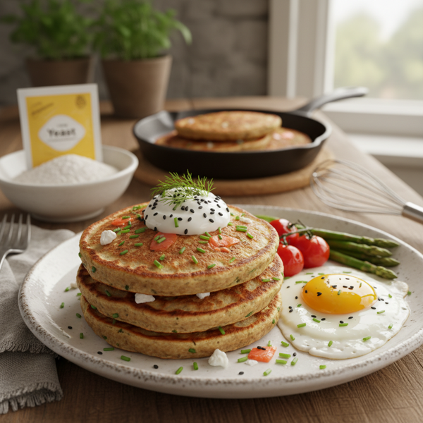 Savory Buckwheat Pancakes with Yeast recipe