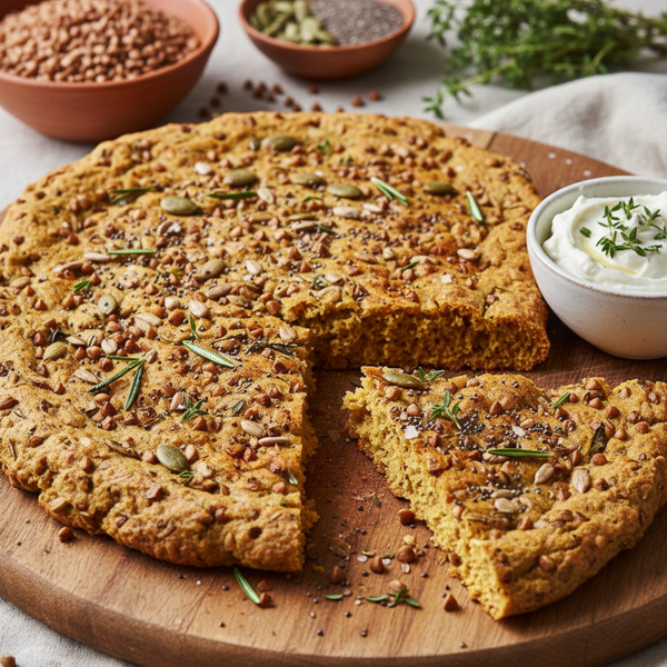 Savory Buckwheat Seed Flatbread recipe
