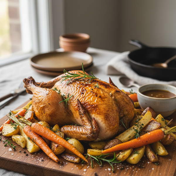 Savory Budget Chicken & Roasted Veggies recipe