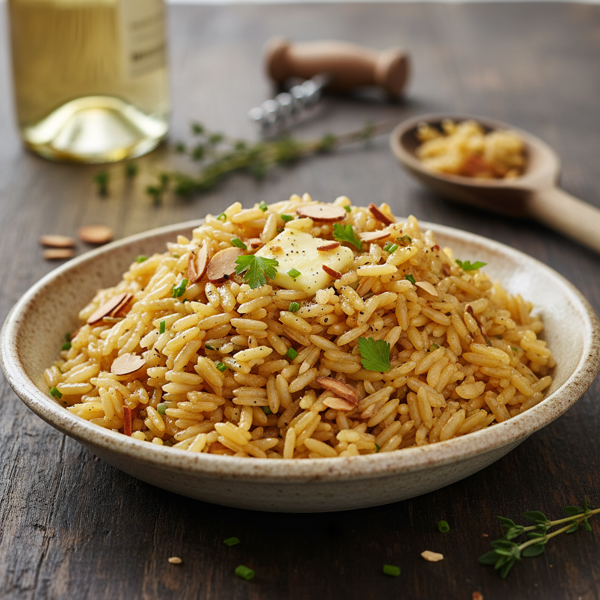 Savory Buttered Wine Rice Delight recipe