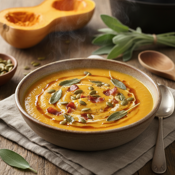 Savory Butternut Squash and Sage Soup recipe