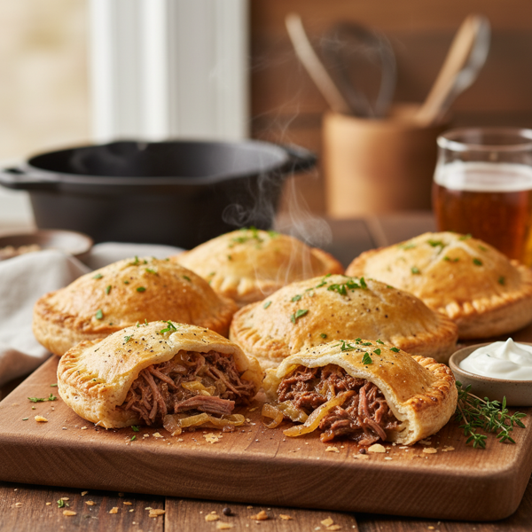 Savory Cabbage & Beef Hand Pies recipe