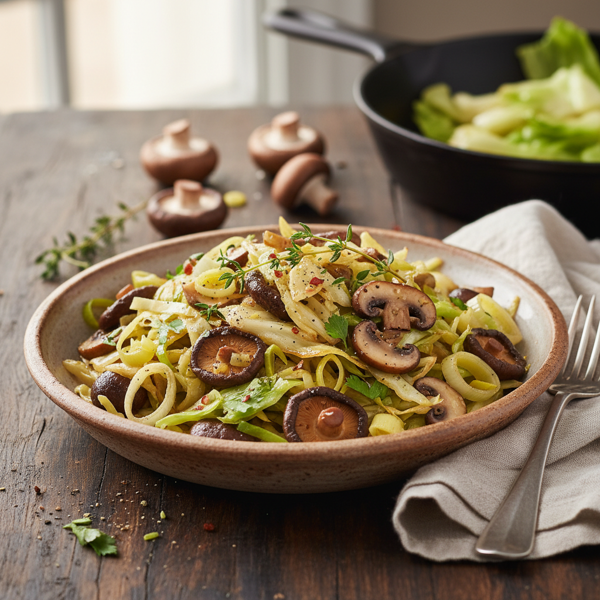 Savory Cabbage and Mushroom Medley recipe
