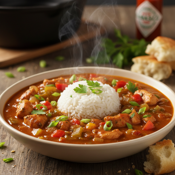 Savory Cajun Chicken Étouffée recipe