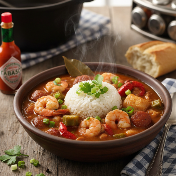 Savory Cajun Seafood Gumbo recipe