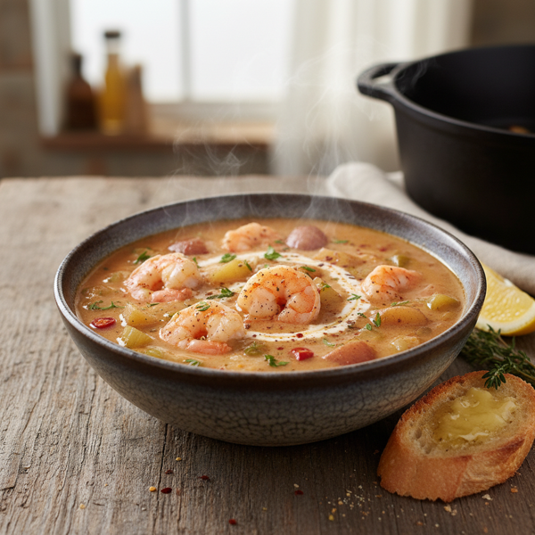 Savory Cajun Shrimp & Potato Chowder recipe