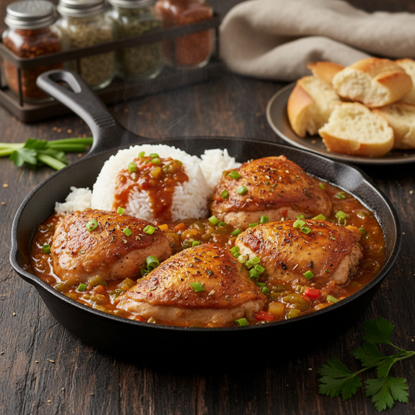 Savory Cajun Smothered Chicken recipe