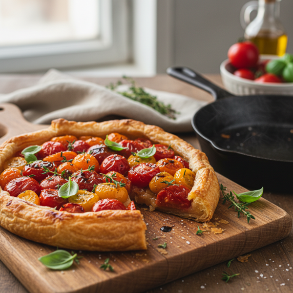 Savory Caramelized Tomato Tarte Tatin recipe