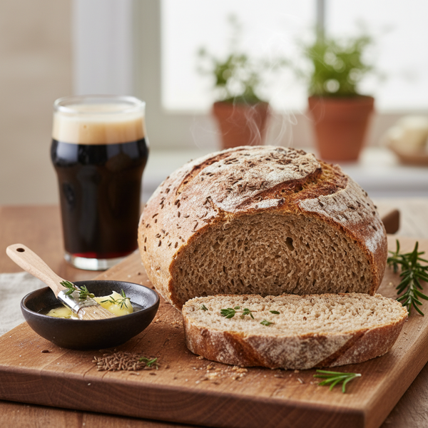 Savory Caraway Rye Beer Bread recipe