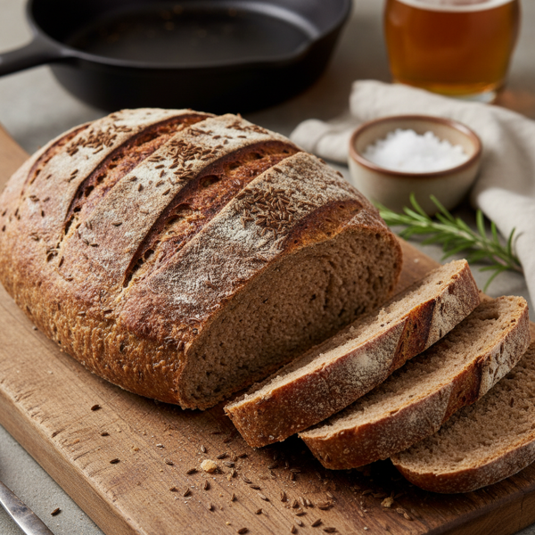 Savory Caraway Rye Bread recipe