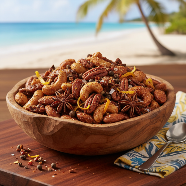 Savory Caribbean Spice Nut Medley recipe