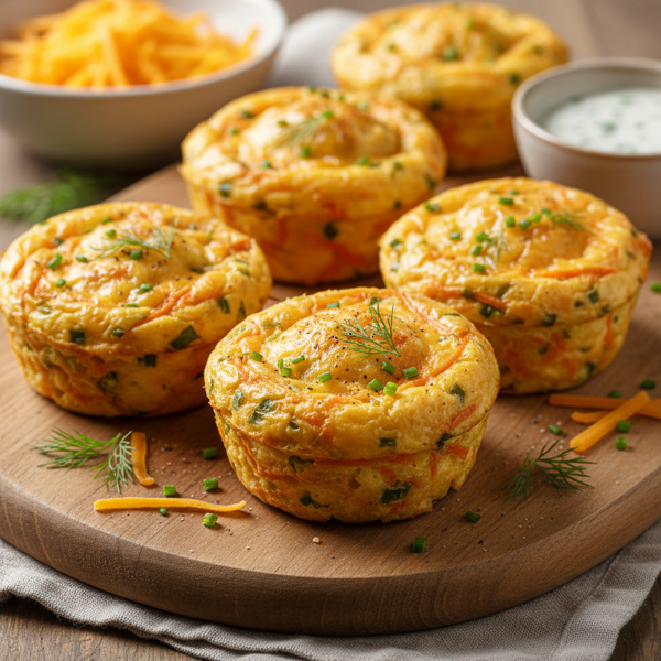 Savory Carrot & Cheese Mini Frittatas recipe