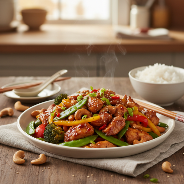 Savory Cashew Chicken Stir-fry recipe
