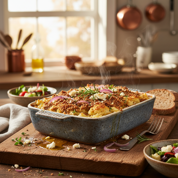 Savory Cauliflower Rye Bake recipe