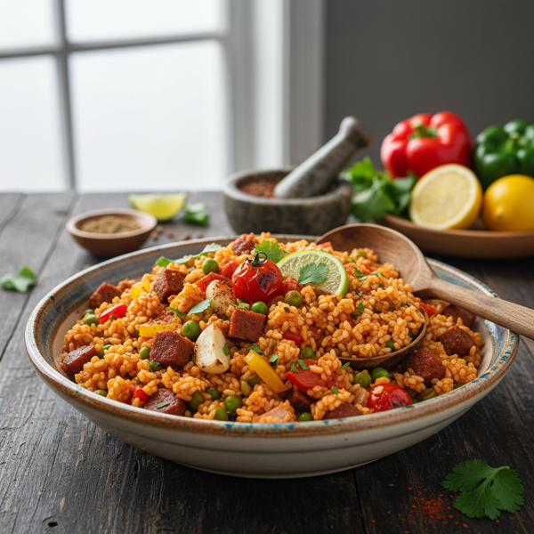 Savory Cauliflower Spanish Rice Delight recipe