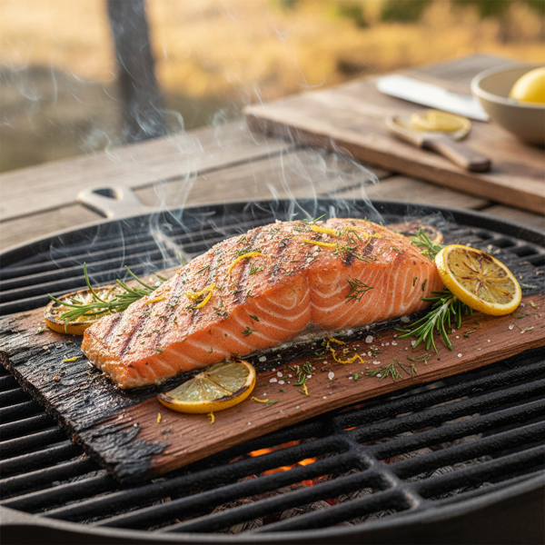 Savory Cedar Grilled Salmon recipe