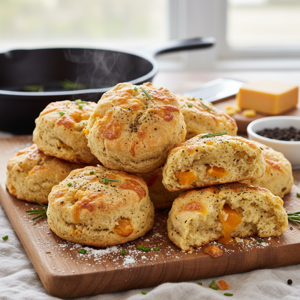 Savory Cheddar-Black Pepper Scones recipe