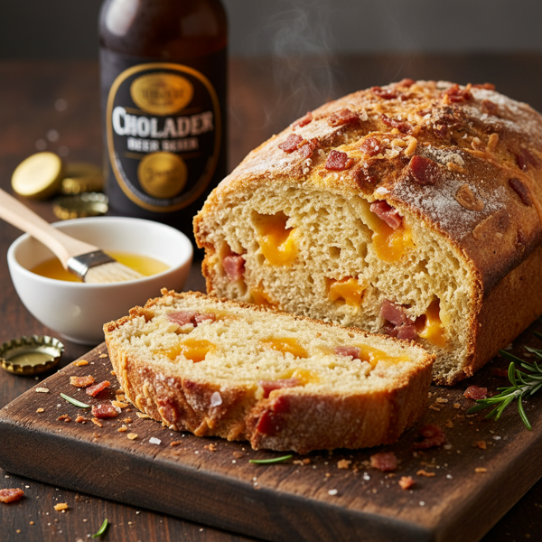 Savory Cheddar Bacon Beer Bread recipe