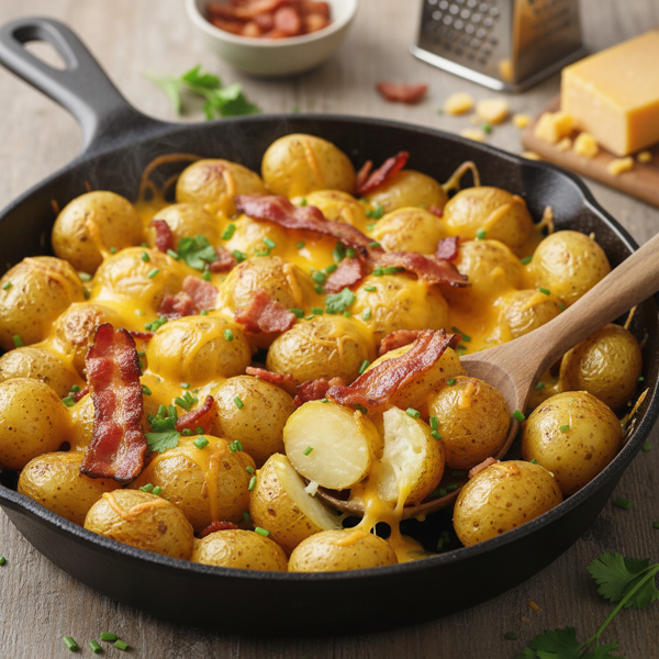 Savory Cheddar Bacon New Potatoes recipe