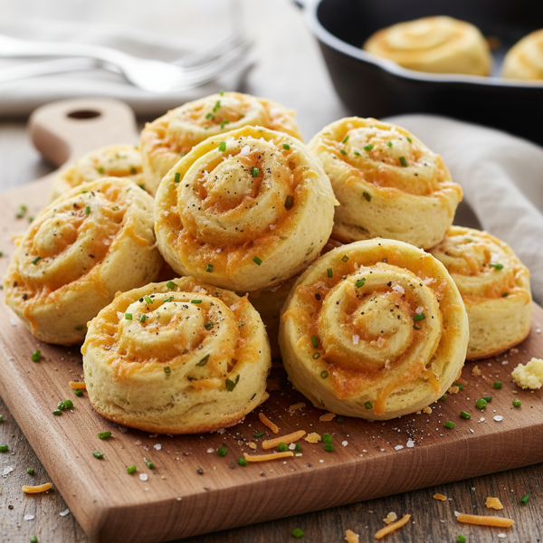 Savory Cheddar Biscuit Pinwheels recipe
